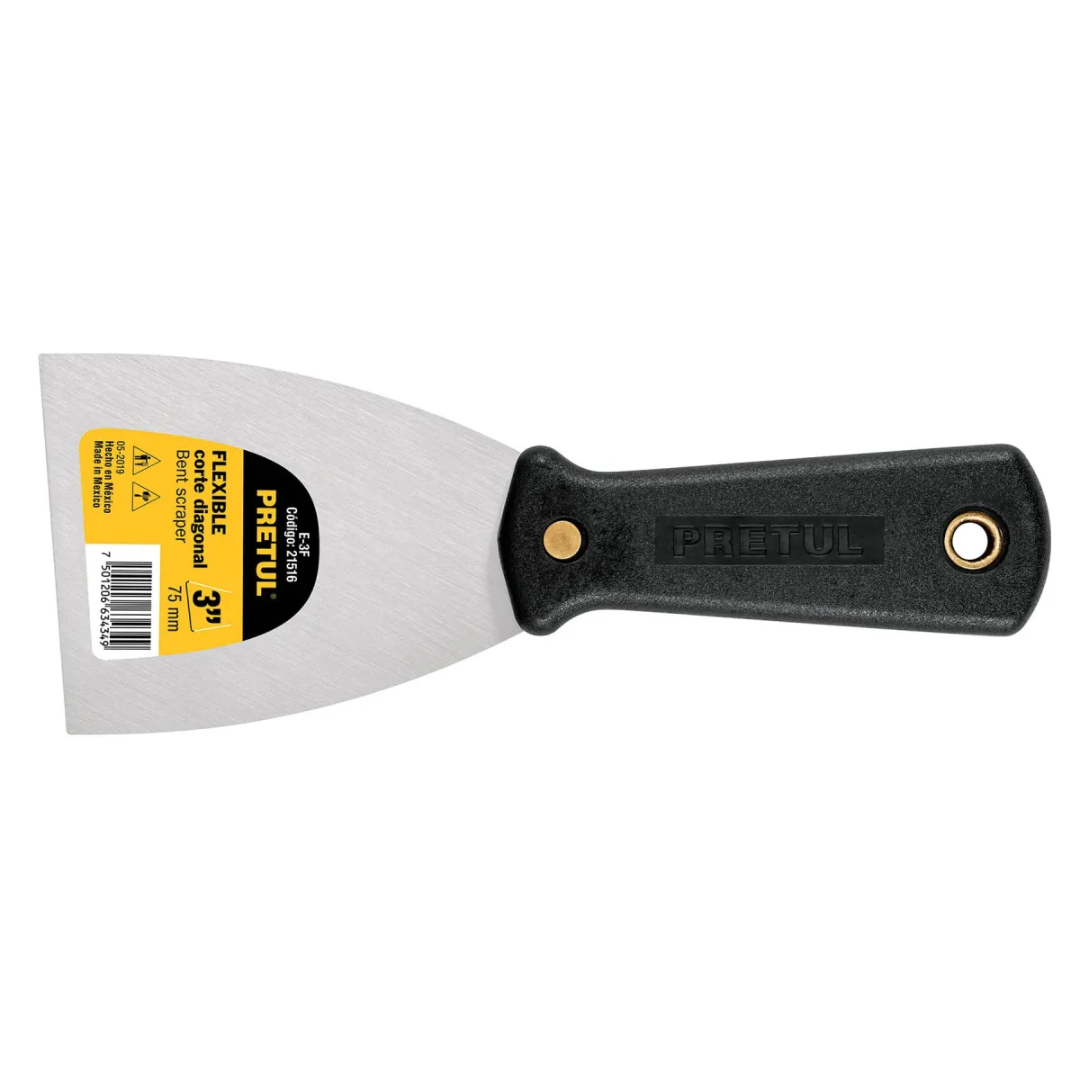 ESPATULA ACERO MANGO NEGRO