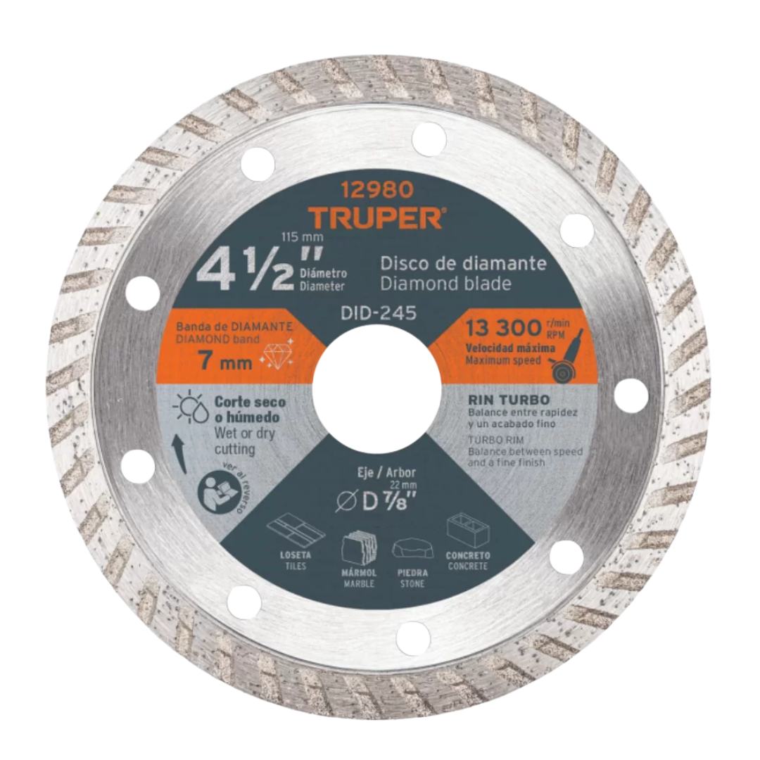 DISCO DIAMANTADO CONTINUO 4 1/2