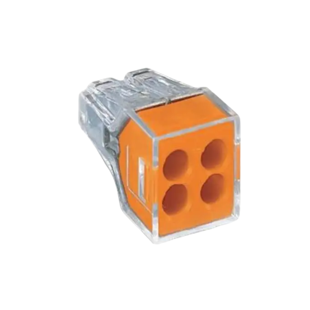 CONECTOR WAGO 4 POLOS NARANJA