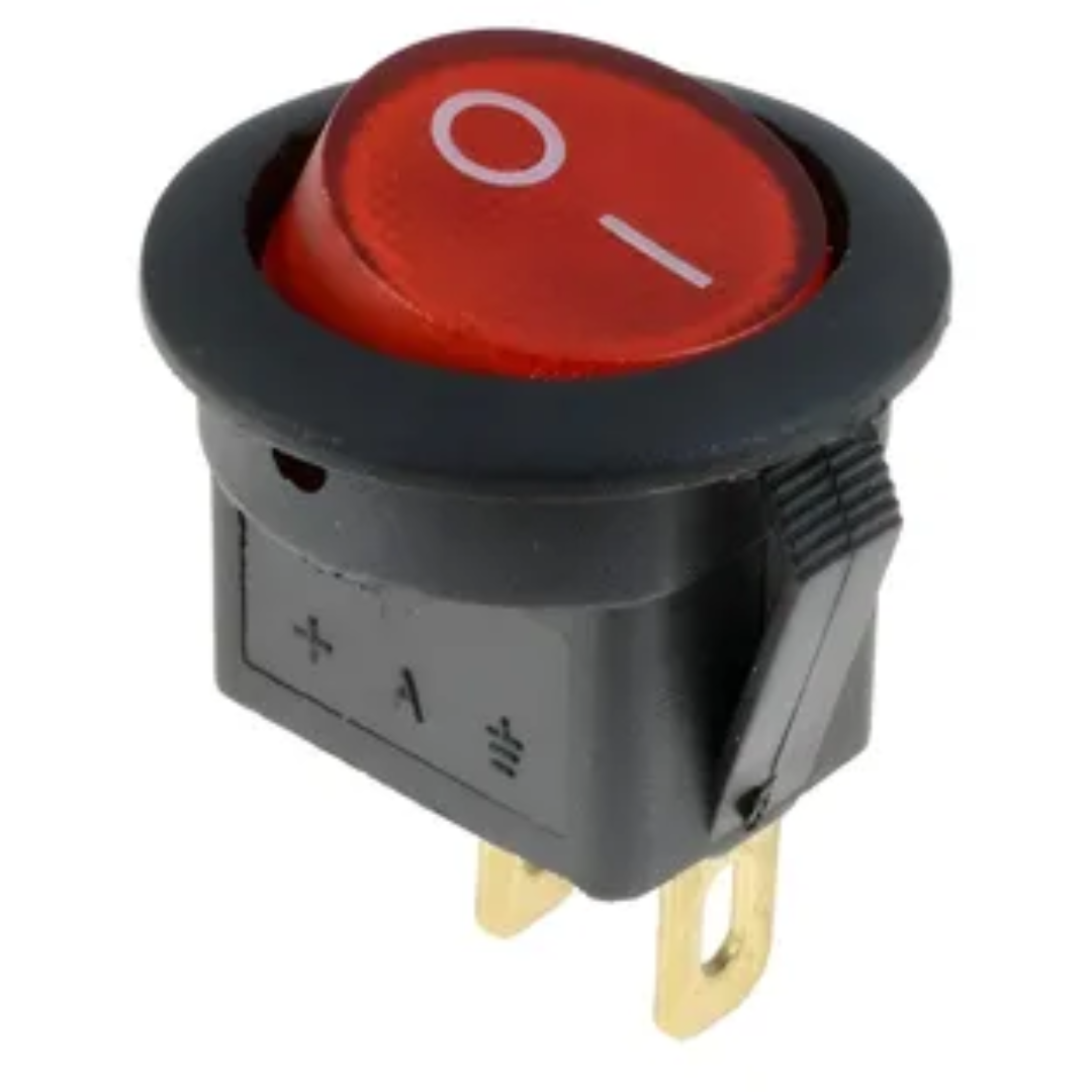 INTERRUPTOR SWITCH REDONDO ROJO