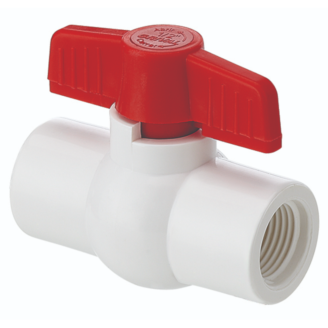 VALVULA BOLA PVC ROSCADA