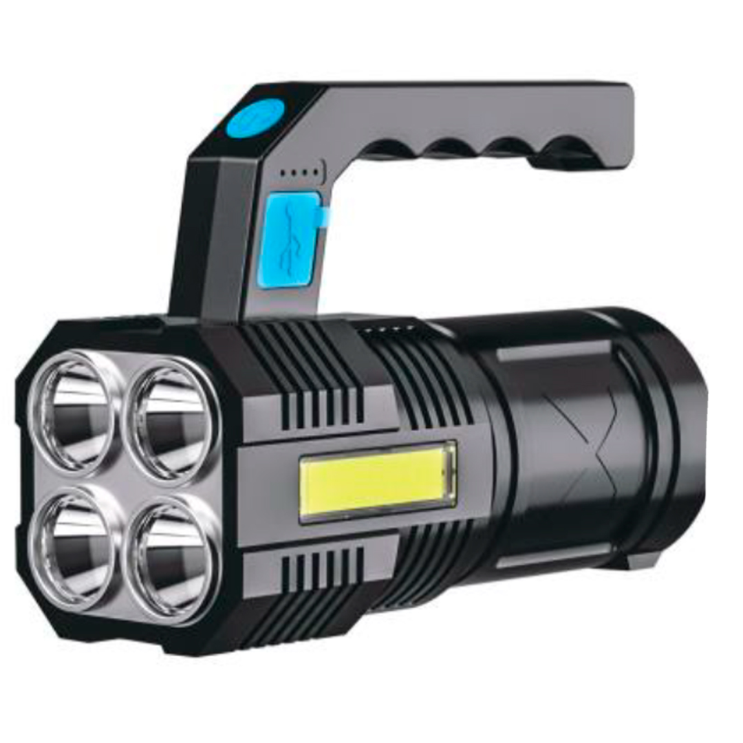 LINTERNA DOBLE 3W LUZ BLANCA MULTIFUNCIONAL RECARGABLE