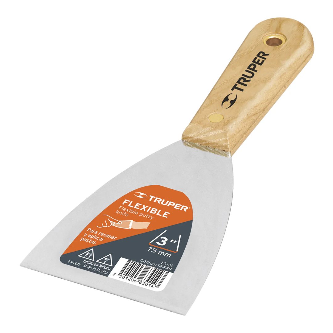 ESPATULA ACERO MANGO MADERA