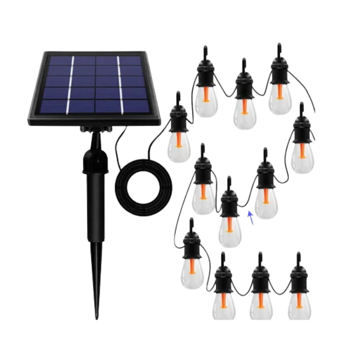 RAMAL SOLAR 10MT 20 BOMBILLO 6W GOTA TRAN LC