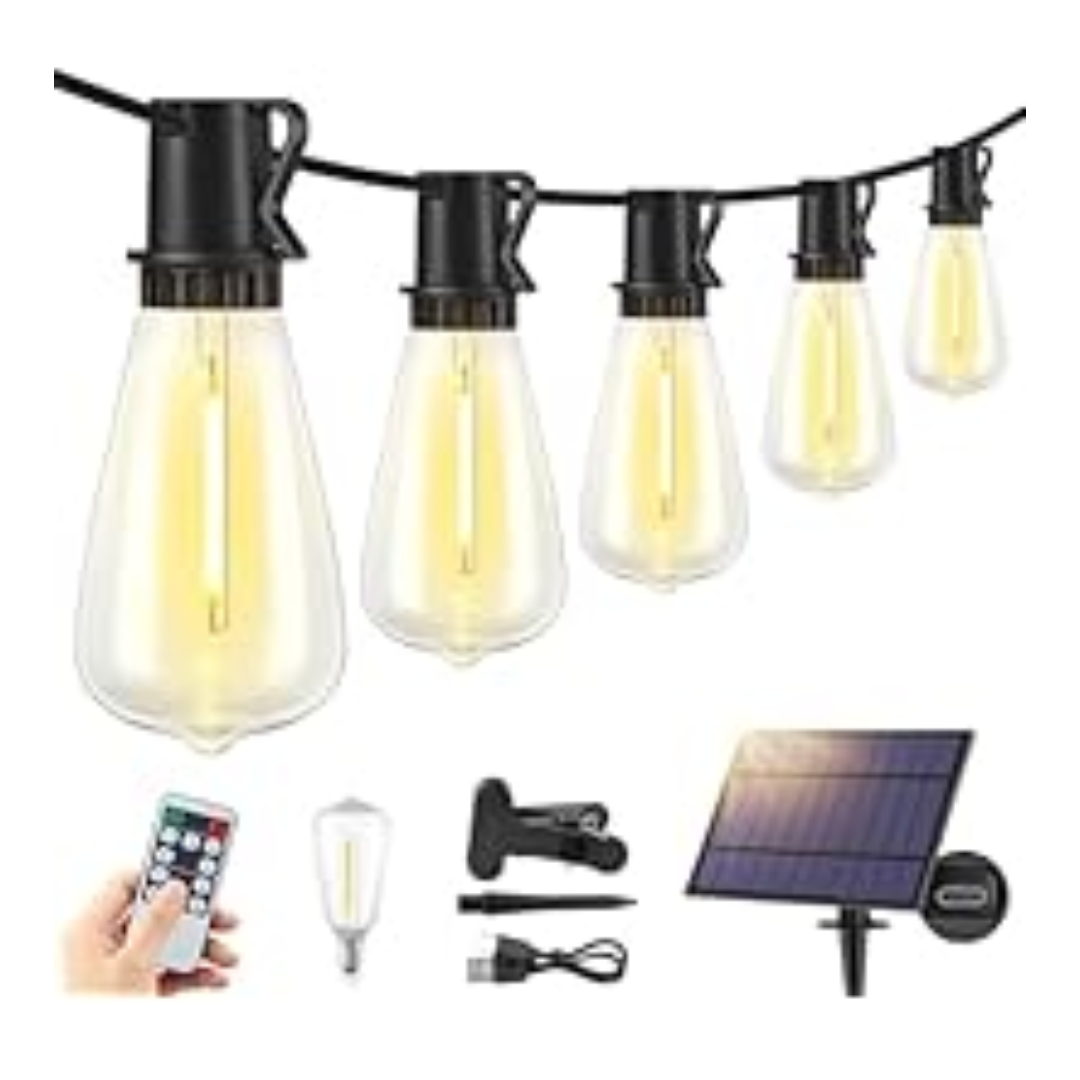 RAMAL SOLAR 5MT 20 BOMBILLO 4W PERA LARGO TRANSPARENTE