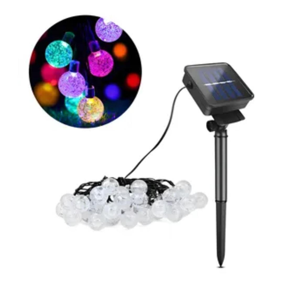 RAMAL SOLAR 10MT 40 BOMBILLO PIN PON TRANSPARENTE