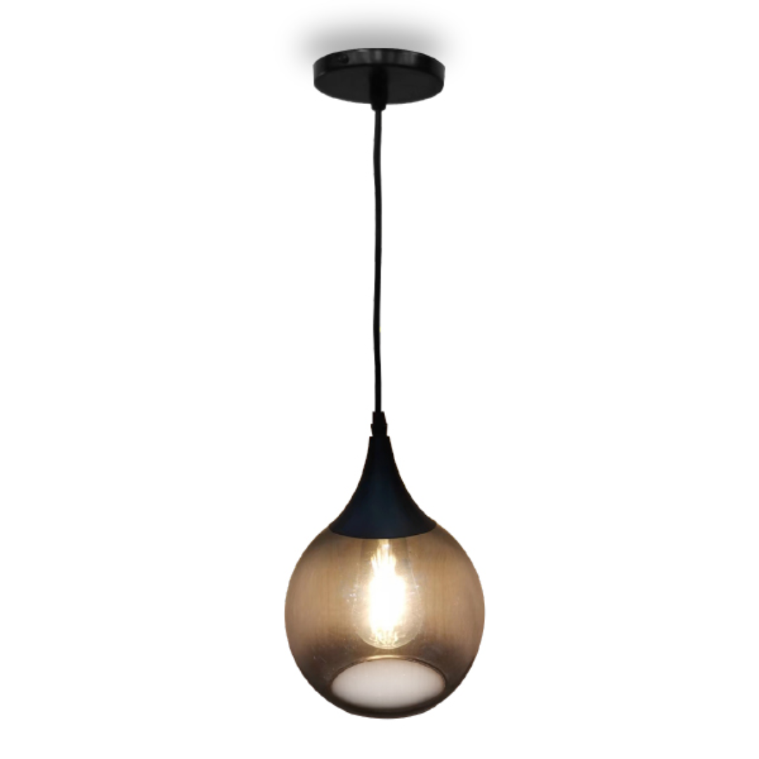 CHL05 LUMINARIA COLGANTE NEGRA CRISTAL E27