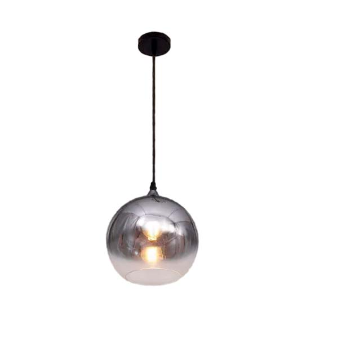 CHL08 LUMINARIA COLGANTE GLOBO GRIS ARENA E27