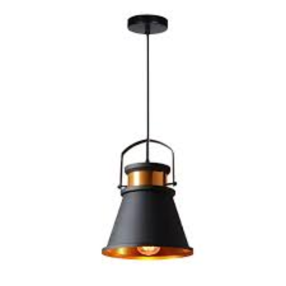 CHL21 LUMINARIA COLGANTE NEGRA CONICA CORTA E27