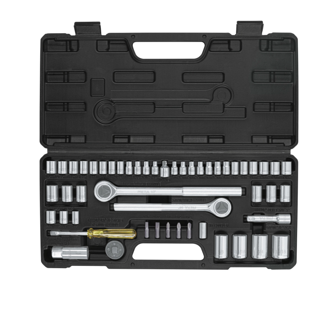 JUEGO RACHET 1/2-1/4-3/8 51 PIEZAS FINO