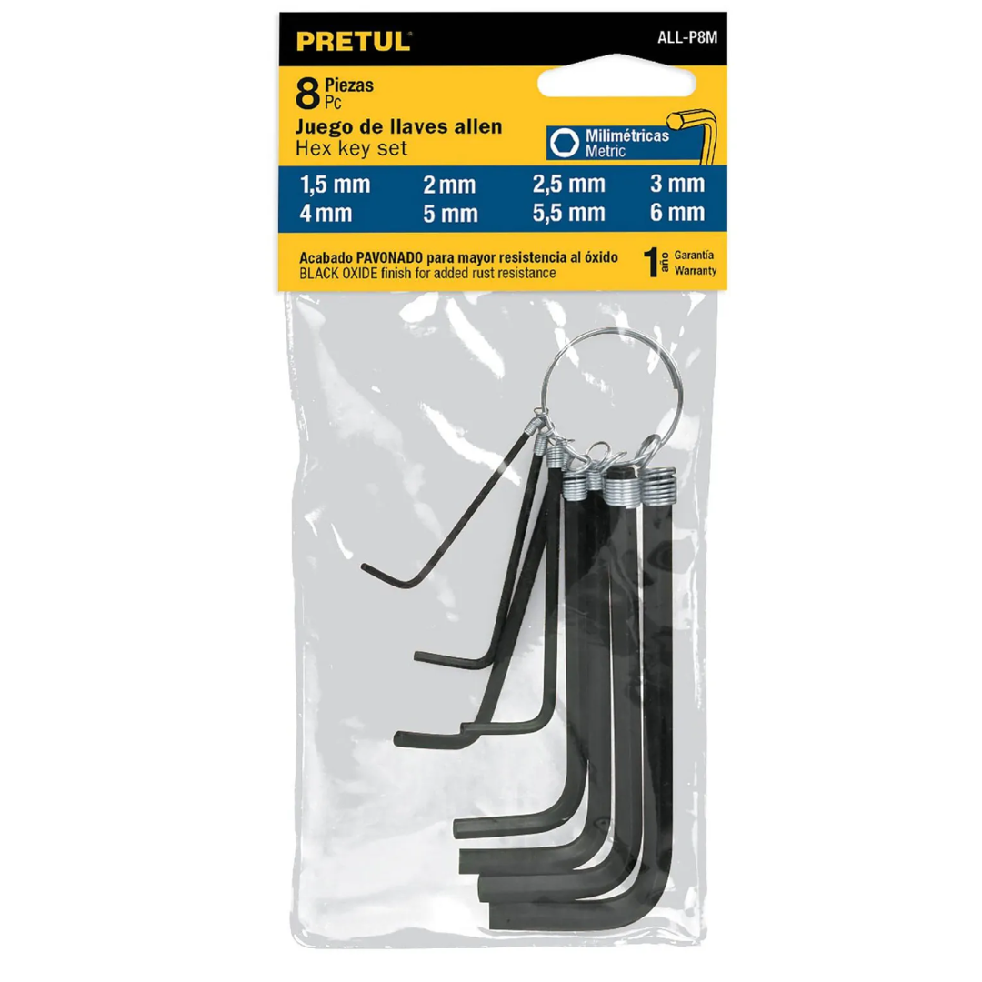 JUEGO BRISTOL 8 LLAVES METRICAS