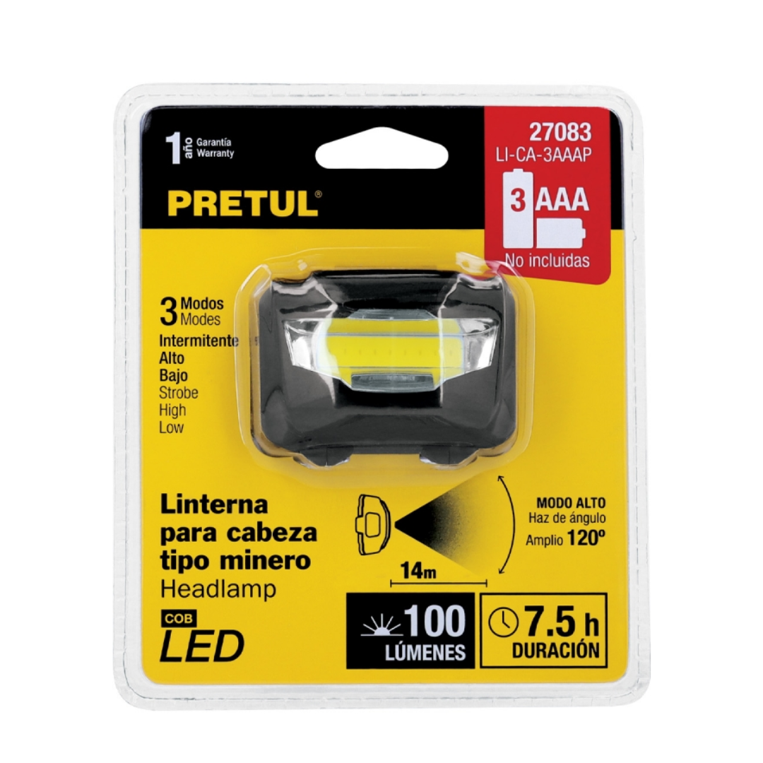 LINTERNA MINERO 3W LED