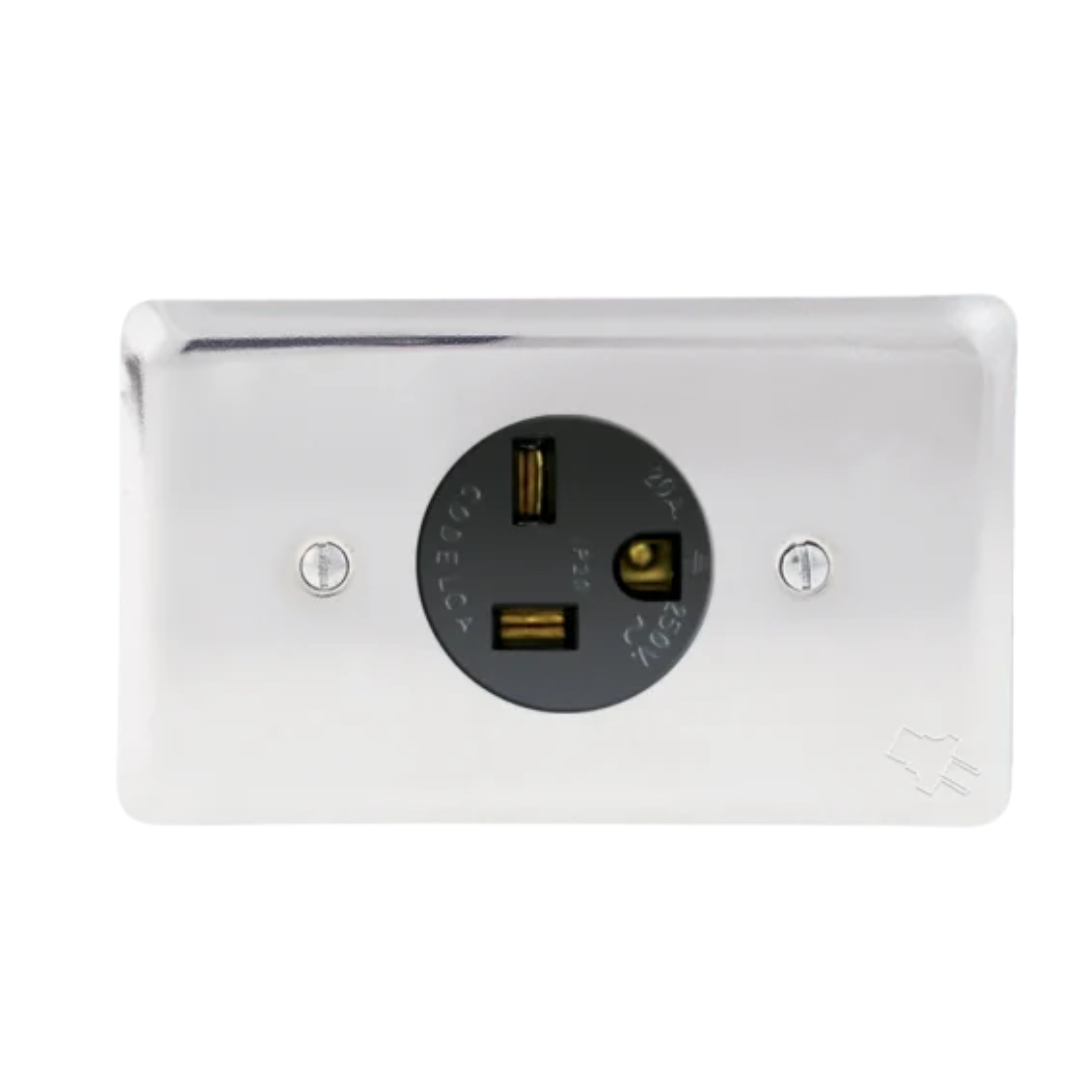 TOMA 2X20 INCRUSTAR BIFASICO PATA TRABADA