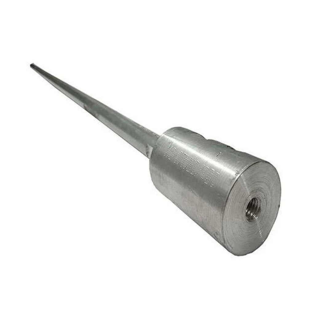 PUNTA CAPTORA LISA CON BASE ALUMINIO 5/8